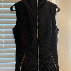 Women's Black Quilted Vest